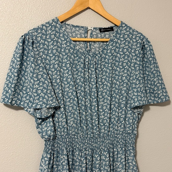 Prettygarden Chic Blue Floral Maxi Dress Size XL - Picture 3 of 6